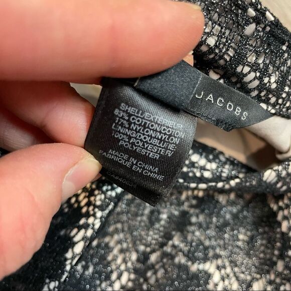 Marc by Marc Jacobs Brocade Black Top Scoop Neck Short Sleeves Blouse - Picture 6 of 9